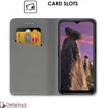 Telone smart magnet serijos atverčiamas dėklas - juodas (Oppo A9 2020)